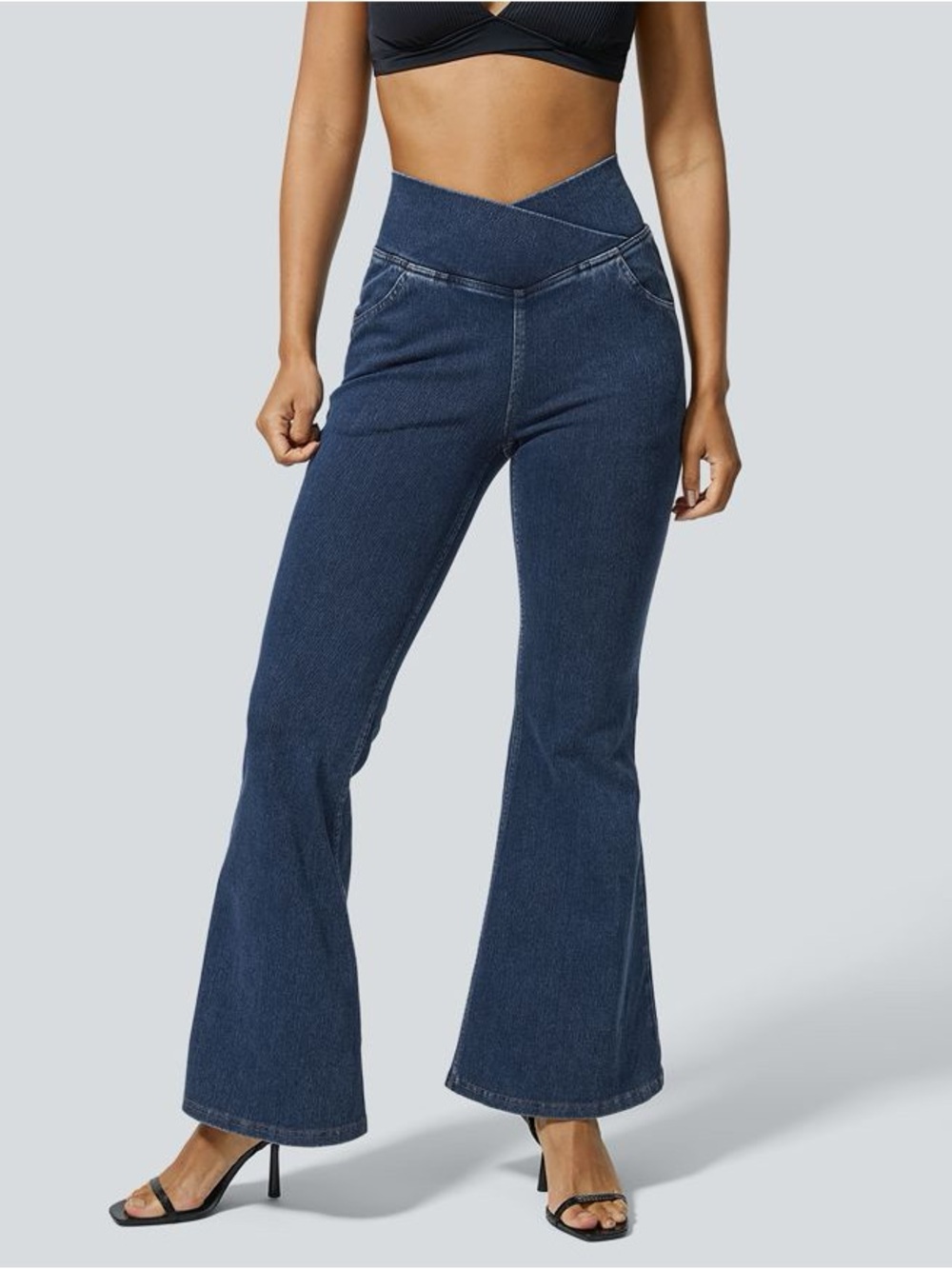 Halara Flex™ High Waisted Crossover Pocket Jeans NWT